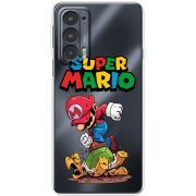 Прозрачный чехол BoxFace Motorola Edge 20 Super Mario