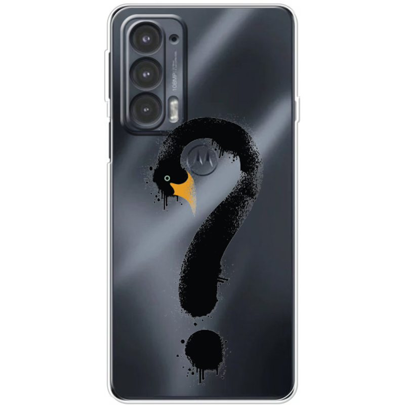 Прозрачный чехол BoxFace Motorola Edge 20 Swan question