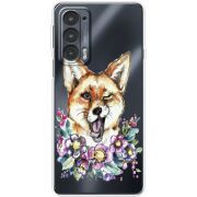 Прозрачный чехол BoxFace Motorola Edge 20 Winking Fox