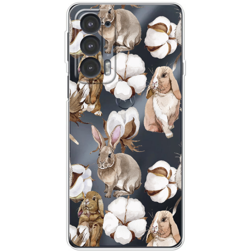 Прозрачный чехол BoxFace Motorola Edge 20 Cotton and Rabbits