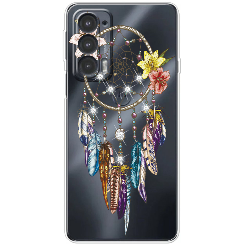 Чехол со стразами Motorola Edge 20 Dreamcatcher