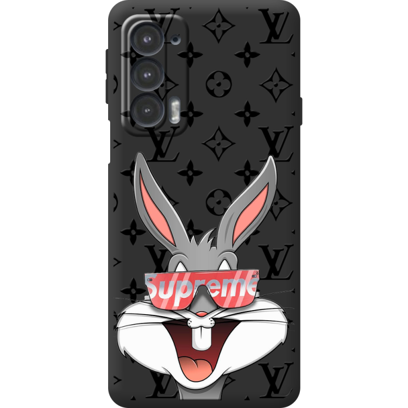 Черный чехол BoxFace Motorola Edge 20 looney bunny