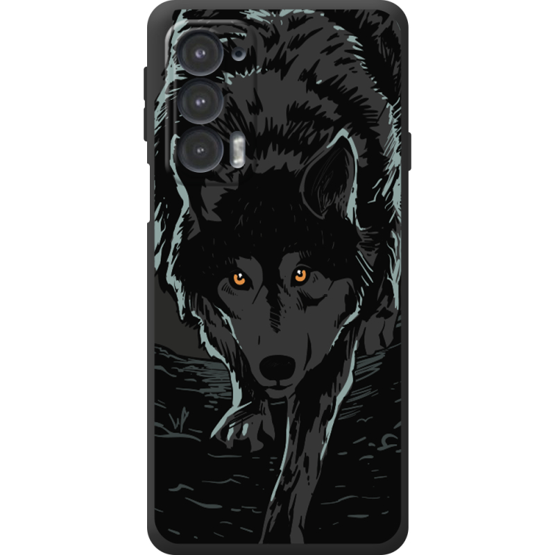 Черный чехол BoxFace Motorola Edge 20 Wolf