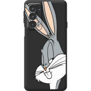Черный чехол BoxFace Motorola Edge 20 Lucky Rabbit
