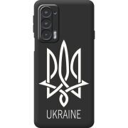 Черный чехол BoxFace Motorola Edge 20 Тризуб монограмма ukraine