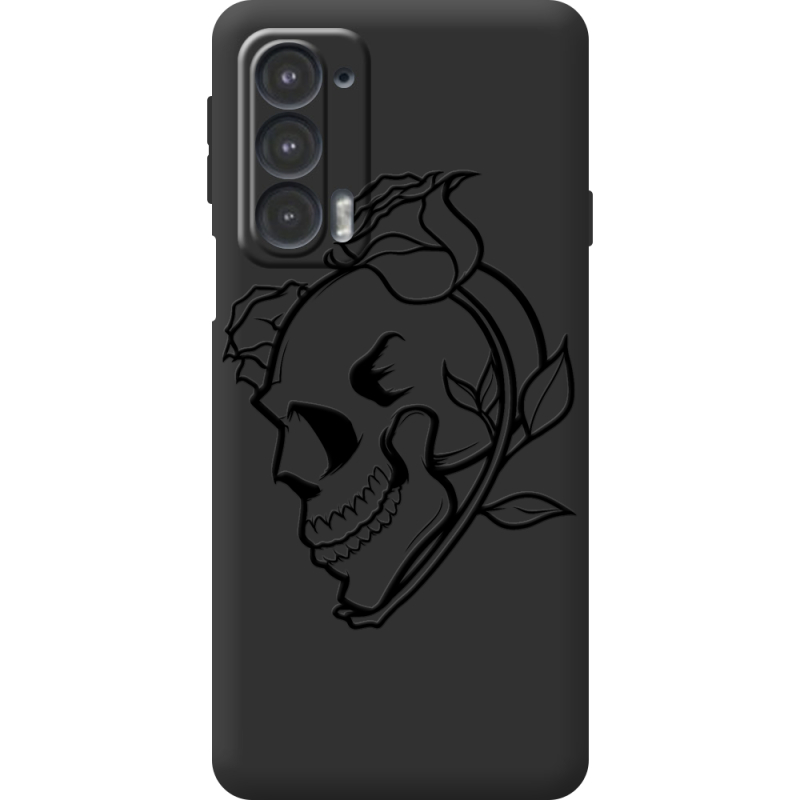 Черный чехол BoxFace Motorola Edge 20 Skull and Roses