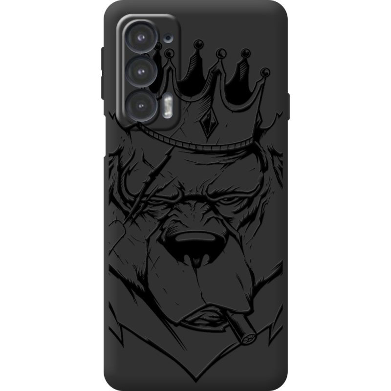 Черный чехол BoxFace Motorola Edge 20 Bear King