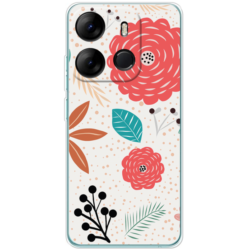 Чехол BoxFace Tecno Spark Go 2023 Line Flowers