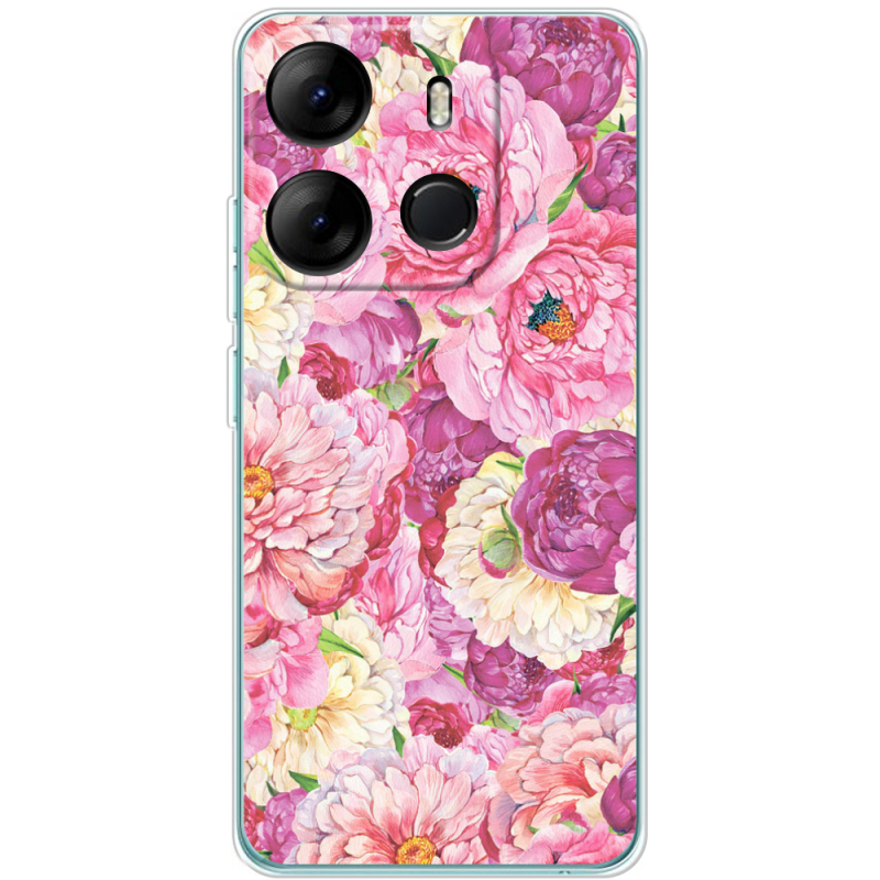 Чехол BoxFace Tecno Spark Go 2023 Pink Peonies