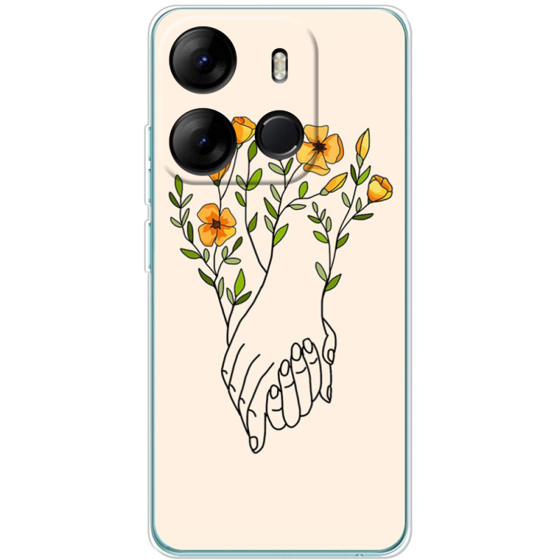 Чехол BoxFace Tecno Spark Go 2023 Flower Hands