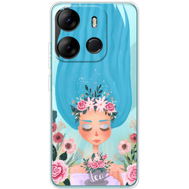 Прозрачный чехол BoxFace Tecno Spark Go 2023 Blue Hair