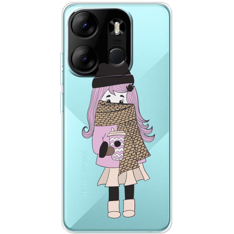 Прозрачный чехол BoxFace Tecno Spark Go 2023 Winter Morning Girl