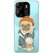 Прозрачный чехол BoxFace Tecno Spark Go 2023 Dog Coffeeman