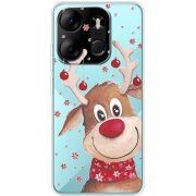 Прозрачный чехол BoxFace Tecno Spark Go 2023 Winter Deer