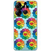 Прозрачный чехол BoxFace Tecno Spark Go 2023 Hippie Flowers