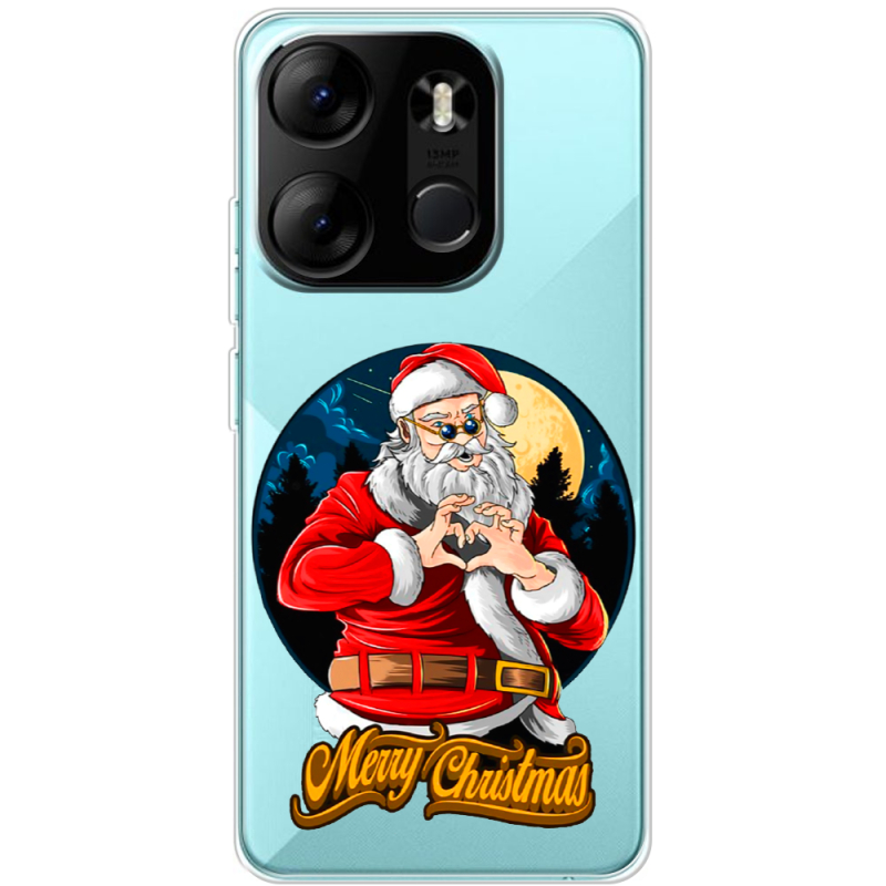 Прозрачный чехол BoxFace Tecno Spark Go 2023 Cool Santa