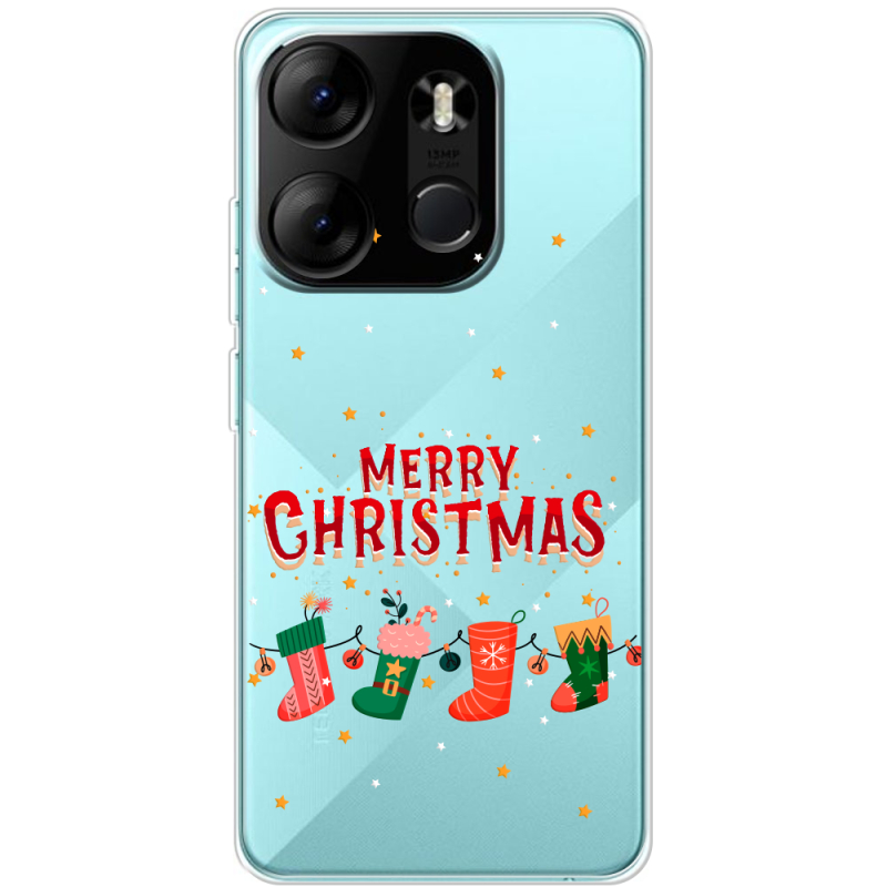 Прозрачный чехол BoxFace Tecno Spark Go 2023 Merry Christmas