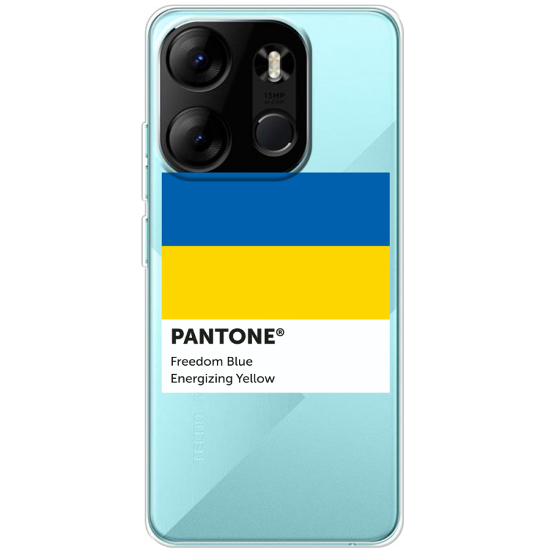 Прозрачный чехол BoxFace Tecno Spark Go 2023 Pantone вільний синій