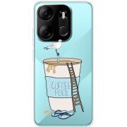 Прозрачный чехол BoxFace Tecno Spark Go 2023 Segull in Cofee Pool