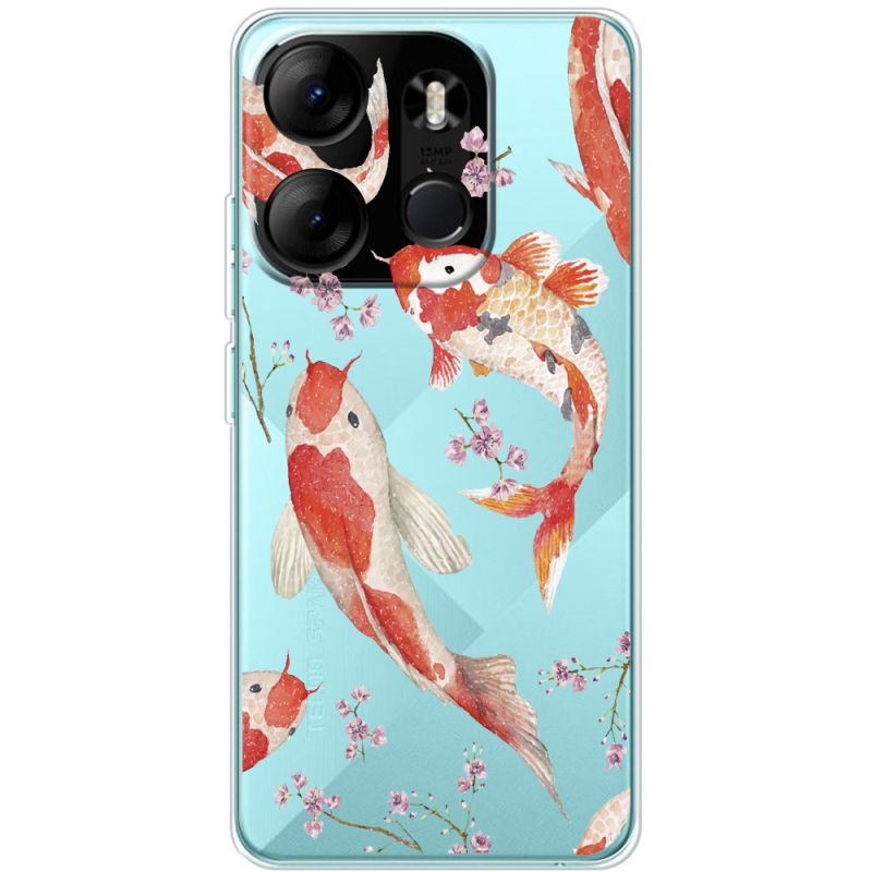 Прозрачный чехол BoxFace Tecno Spark Go 2023 Japanese Koi Fish