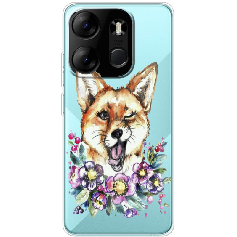 Прозрачный чехол BoxFace Tecno Spark Go 2023 Winking Fox