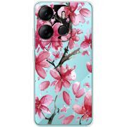 Прозрачный чехол BoxFace Tecno Spark Go 2023 Pink Magnolia