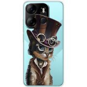 Прозрачный чехол BoxFace Tecno Spark Go 2023 Steampunk Cat