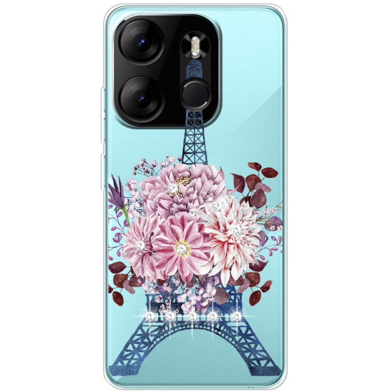 Чехол со стразами BoxFace Tecno Spark Go 2023 Eiffel Tower