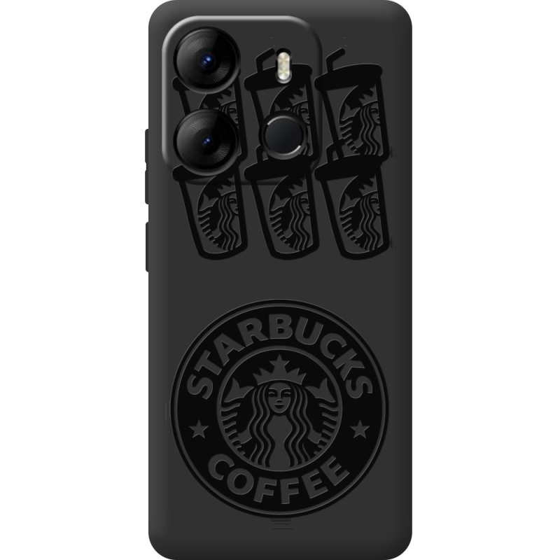 Черный чехол BoxFace Tecno Spark Go 2023 Black Coffee