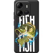 Черный чехол BoxFace Tecno Spark Go 2023 Fish