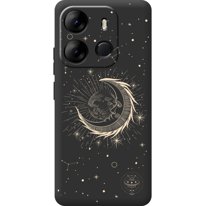 Черный чехол BoxFace Tecno Spark Go 2023 Moon