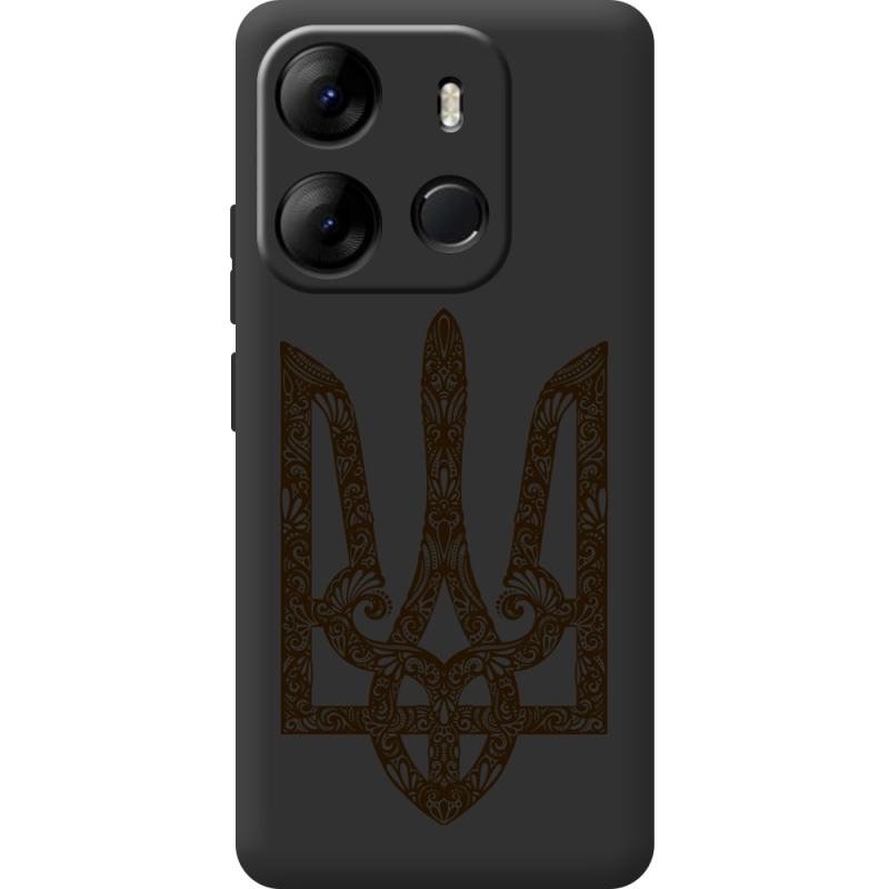 Черный чехол BoxFace Tecno Spark Go 2023 Ukrainian Trident