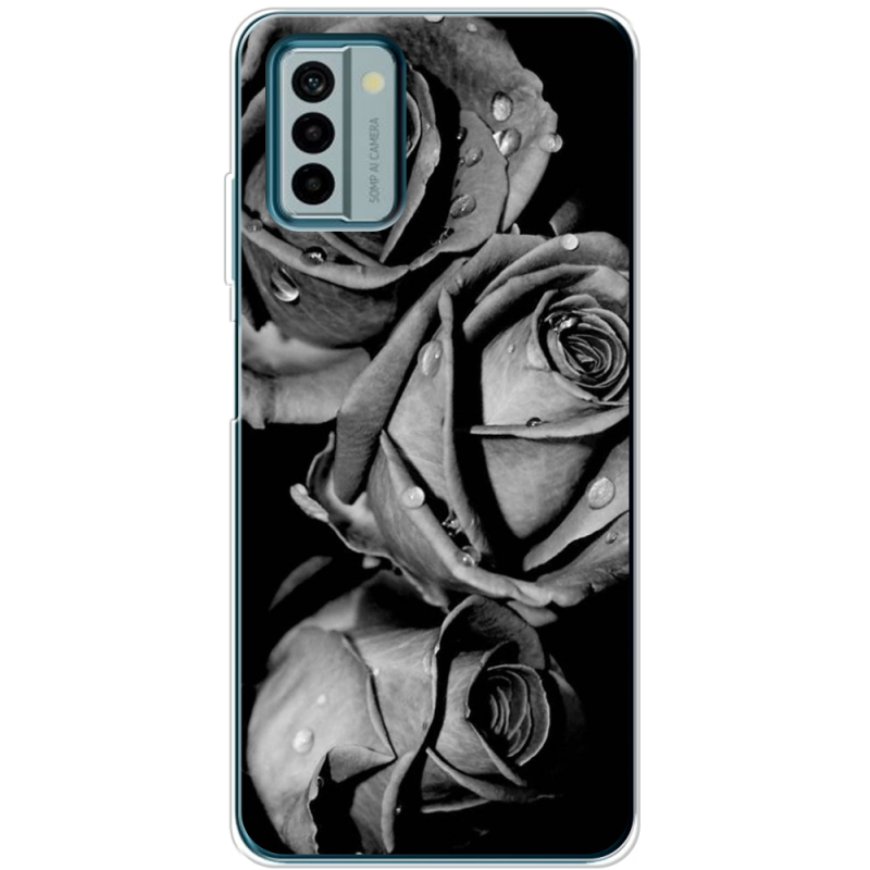 Чехол BoxFace Nokia G22 Black and White Roses