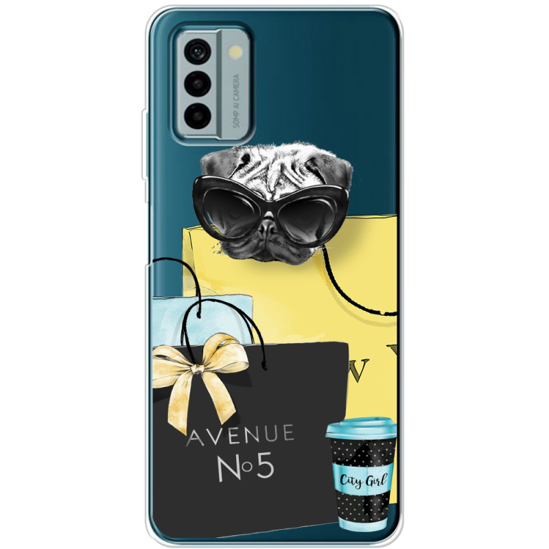 Прозрачный чехол BoxFace Nokia G22 Fashion Pug