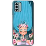 Прозрачный чехол BoxFace Nokia G22 Blue Hair