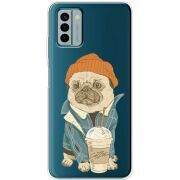 Прозрачный чехол BoxFace Nokia G22 Dog Coffeeman