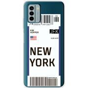 Прозрачный чехол BoxFace Nokia G22 Ticket New York
