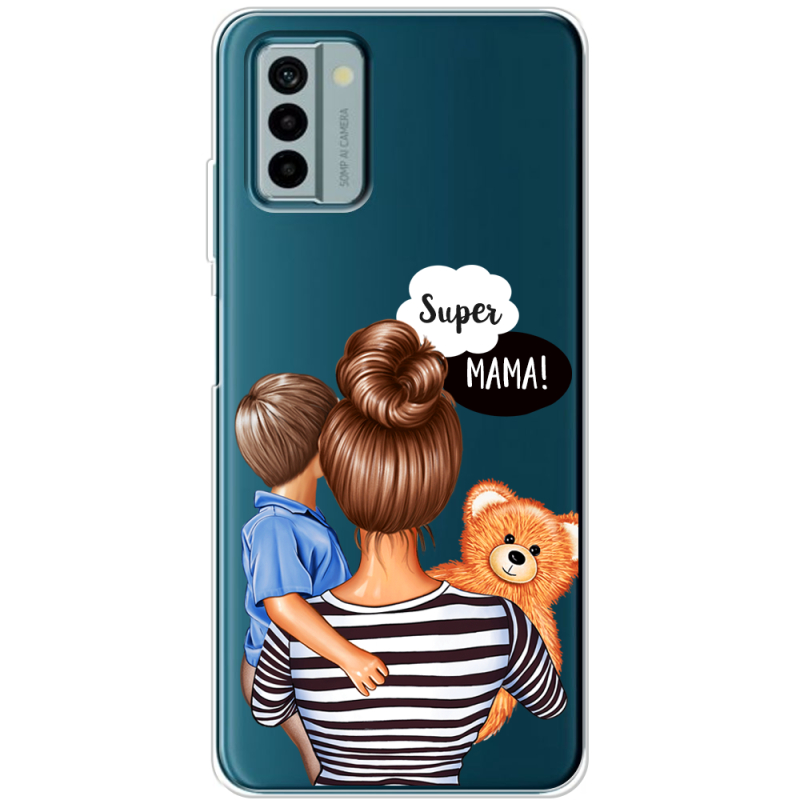 Прозрачный чехол BoxFace Nokia G22 Super Mama and Son