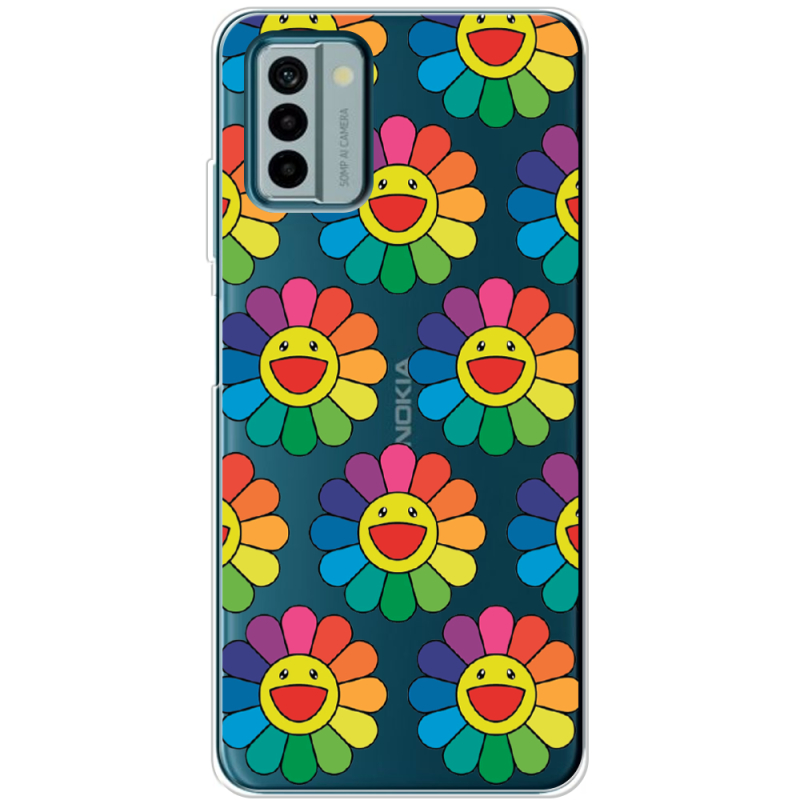 Прозрачный чехол BoxFace Nokia G22 Hippie Flowers