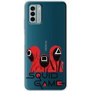 Прозрачный чехол BoxFace Nokia G22 siquid game люди в красном