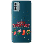 Прозрачный чехол BoxFace Nokia G22 Merry Christmas