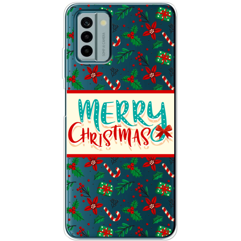 Прозрачный чехол BoxFace Nokia G22 Vintage Christmas Pattern