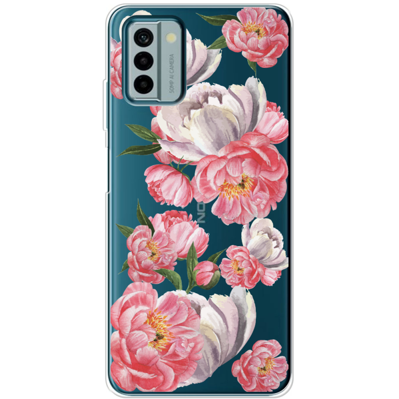 Прозрачный чехол BoxFace Nokia G22 Peony Watercolor Style