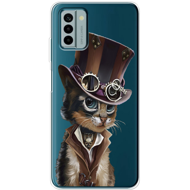 Прозрачный чехол BoxFace Nokia G22 Steampunk Cat