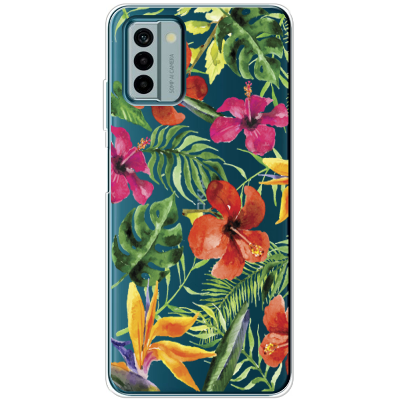 Прозрачный чехол BoxFace Nokia G22 Tropical Flowers