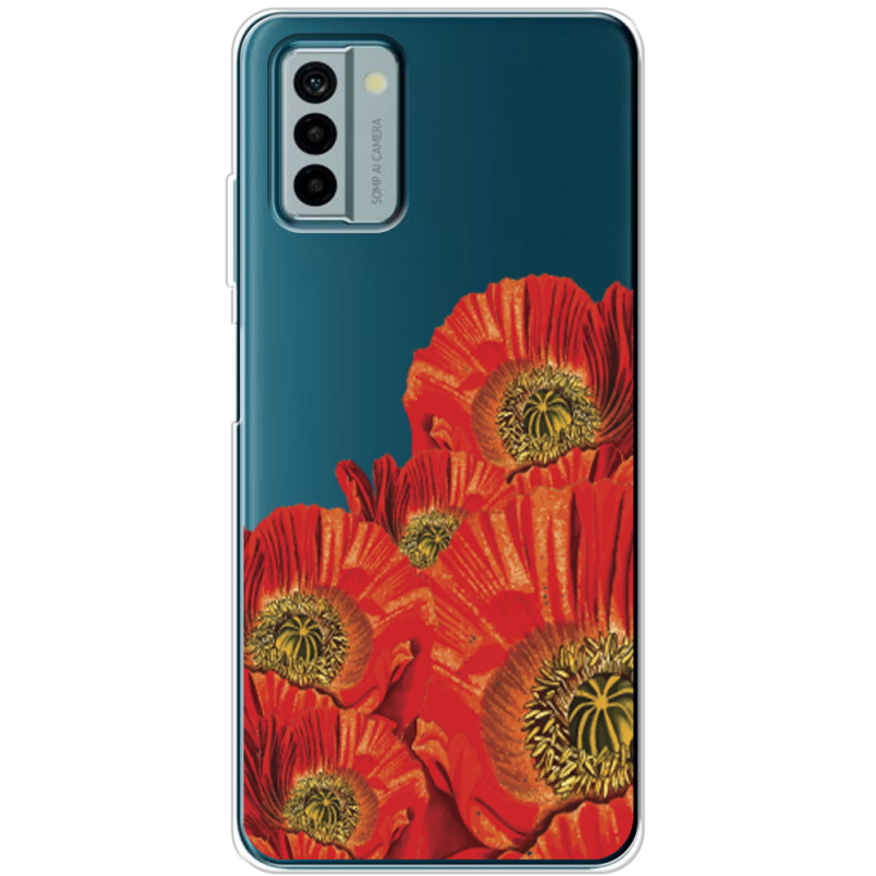 Прозрачный чехол BoxFace Nokia G22 Red Poppies