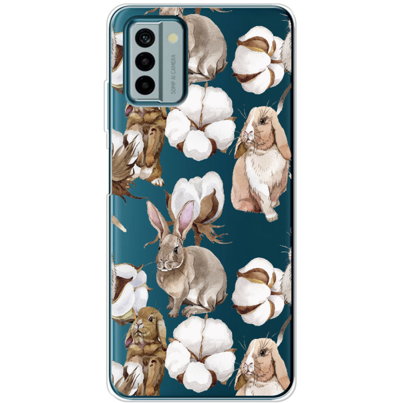 Прозрачный чехол BoxFace Nokia G22 Cotton and Rabbits