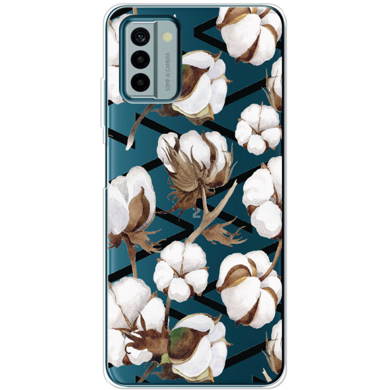 Прозрачный чехол BoxFace Nokia G22 Cotton flowers