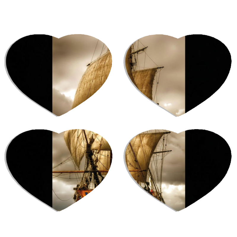 Магнитные фотопазлы Сердце 50 на 50 набор 4 штуки 