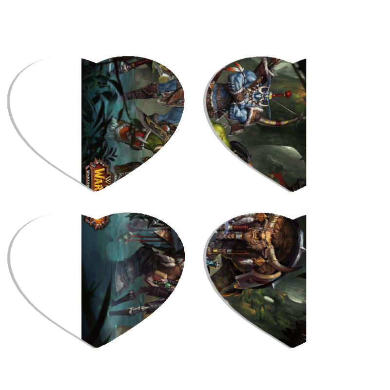 Магнитные фотопазлы Сердце 50 на 50 набор 4 штуки 